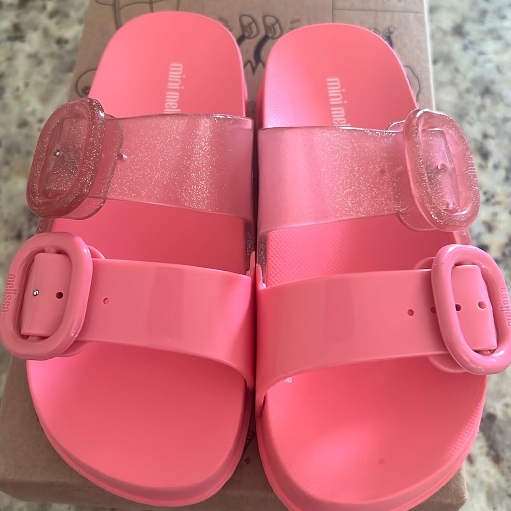 NWT ON BOX  MINI  MELISSA PINK SANDALS SIZE 11